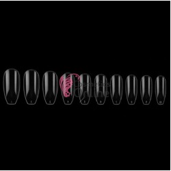 Tipsuri ovale  100 bucati Transparente fara bordura TPS63 - Balerina 